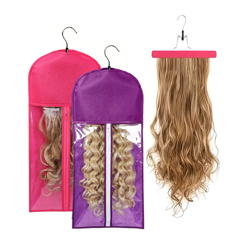 Wig Storage Bag with Hanger For Wigs Hair Extension Hairpieces Storage Holder(Ship to U.S. Only)