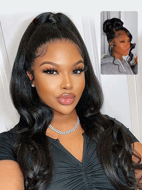 Ready To Go 370 Lace Wigs Body Wave Human Hair With Glueless Invisi Drawstring