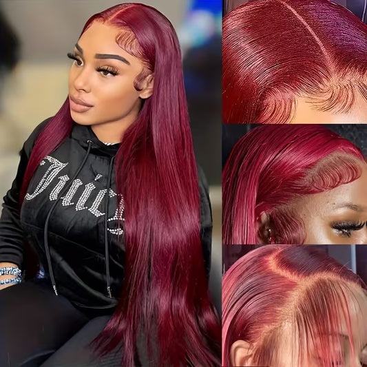 Straight #99J / Burgundy 13x6 Lace Front Wig