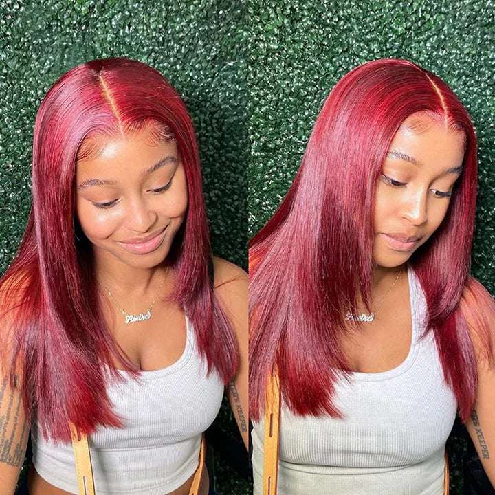Straight #99J / Burgundy 13x4 Lace Front Wig