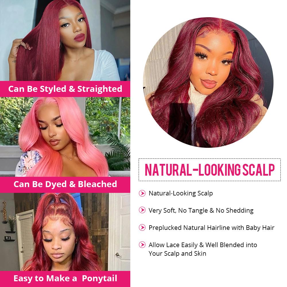 Body Wave #99J / Burgundy 13x4 HD Lace Wig