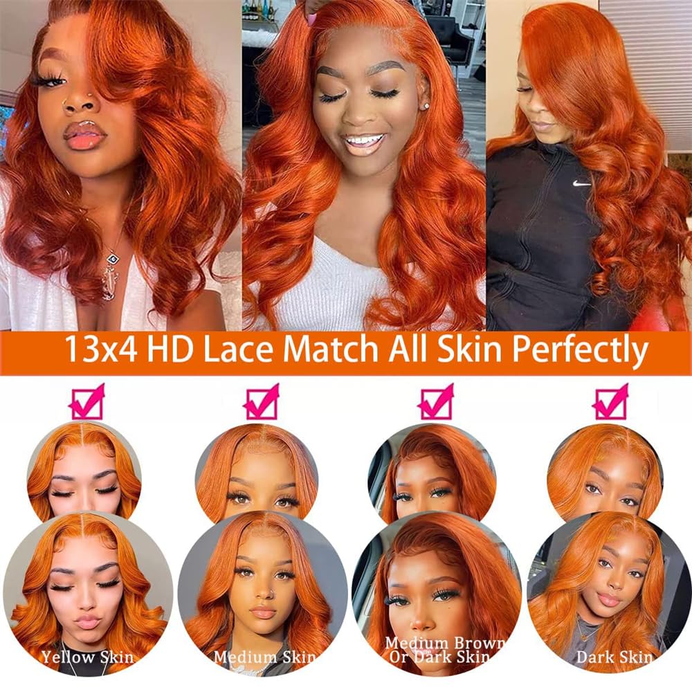 Body Wave Ginger 13x4 HD Lace Wig