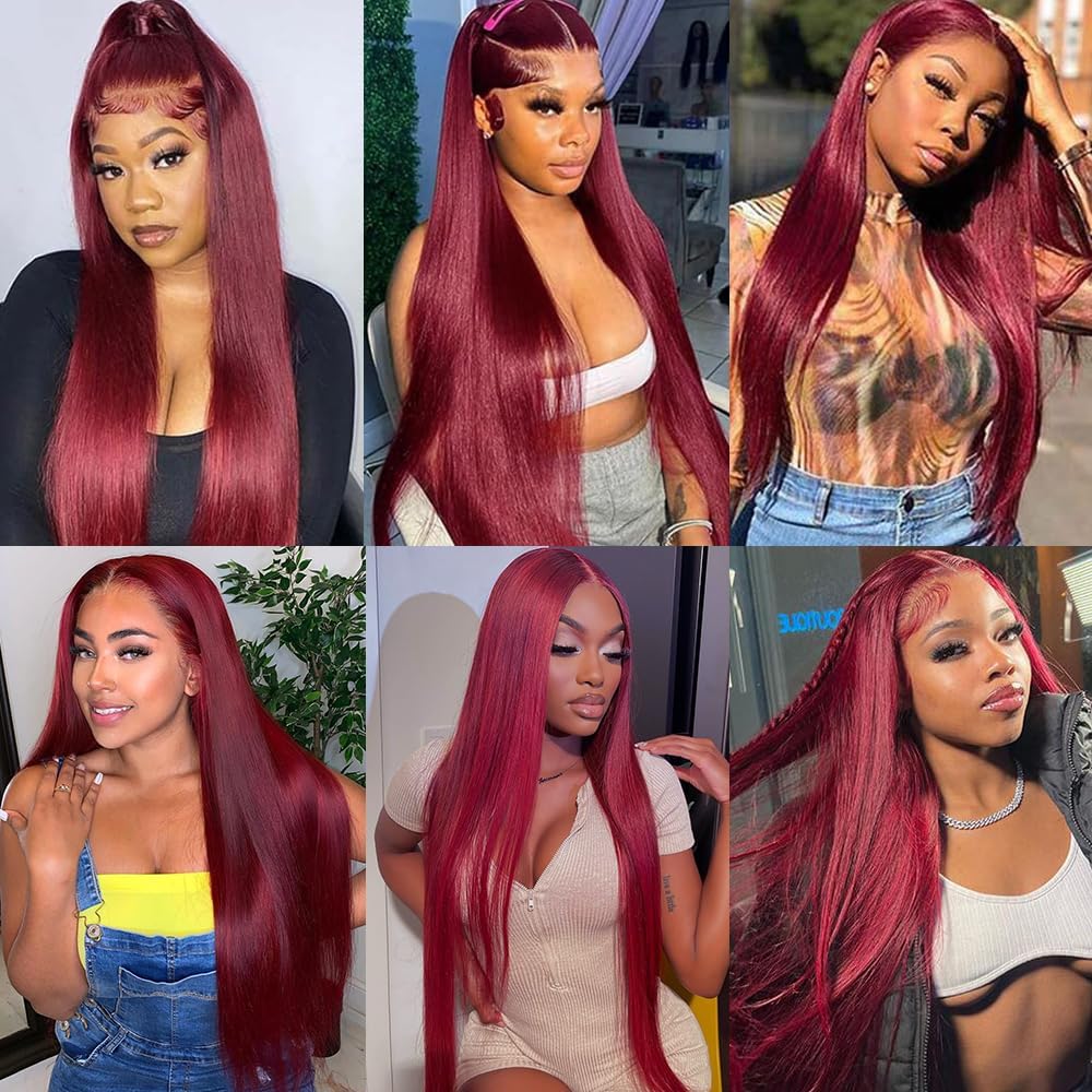 Straight #99J / Burgundy 360 HD Lace Wig