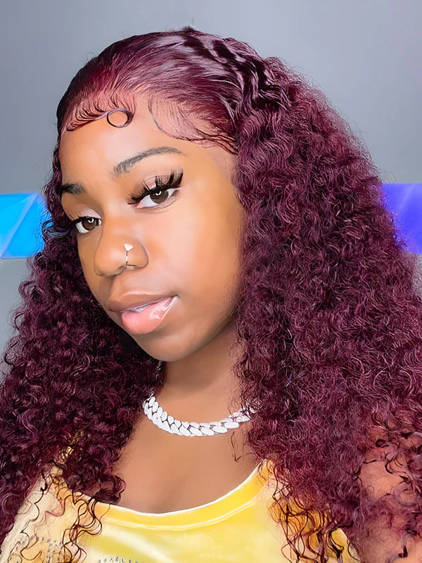 Curly #99J / Burgundy Full HD Lace Wig