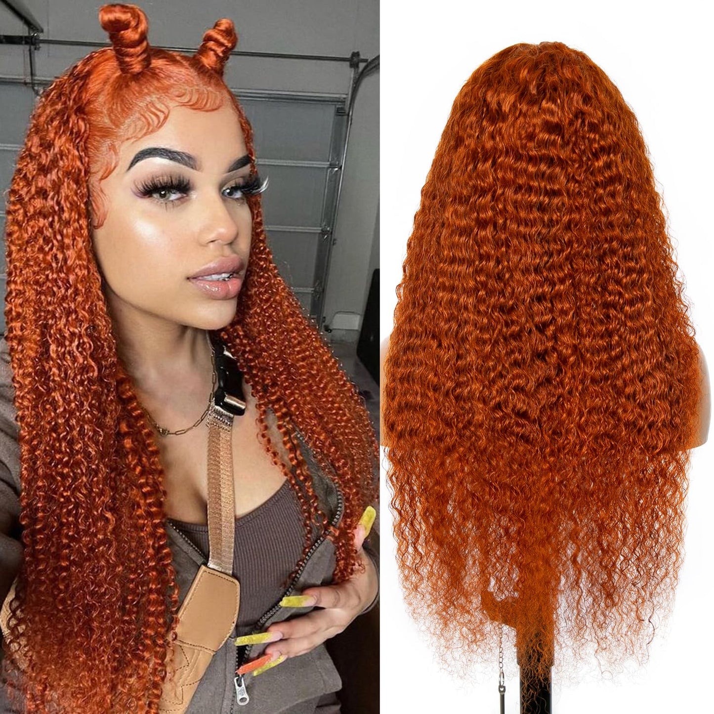 Curly Ginger 360 HD Lace Wig
