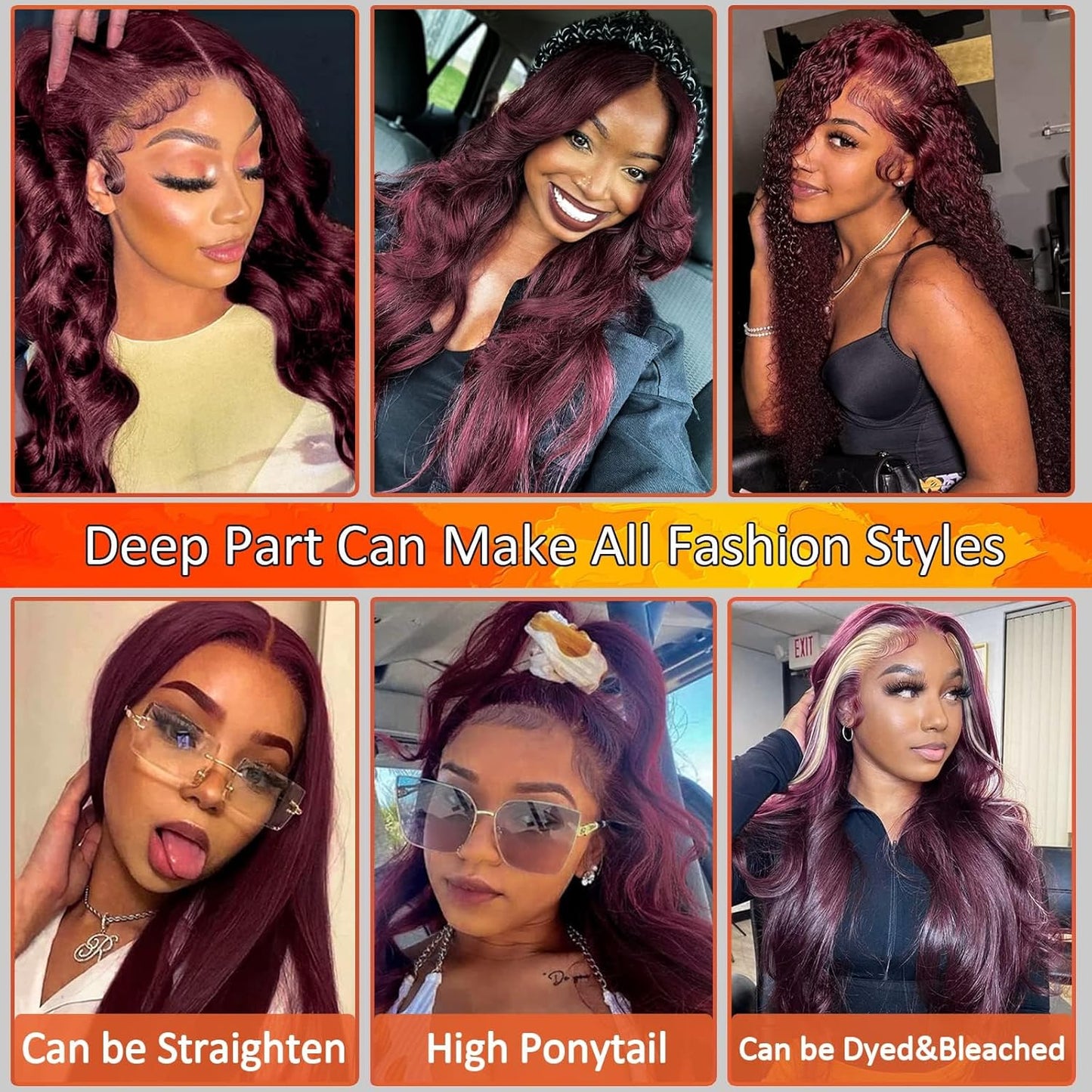 Body Wave #99J / Burgundy 13x6 HD Lace Wig