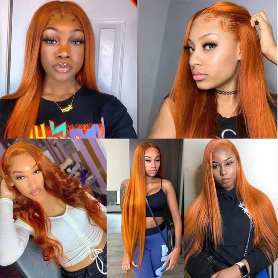 Straight Ginger 360 HD Lace Wig