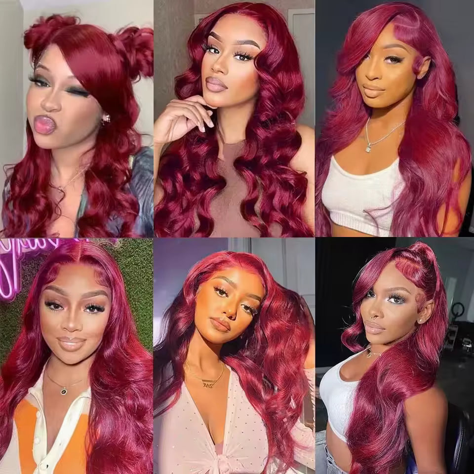 Body Wave #99J / Burgundy Full Lace Front Wig