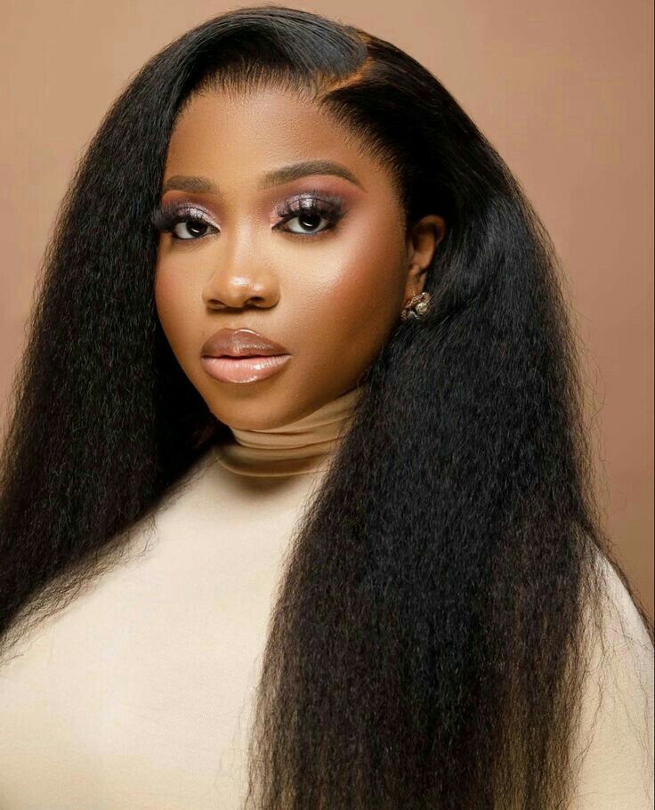 Kinky Straight Half Wig With Draw-String For Beginners