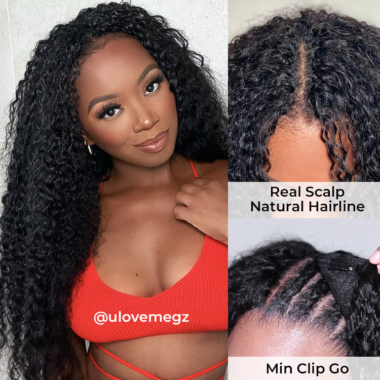 Curly U Part Wig Affordable Human Hair Wigs V Part Wigs Online