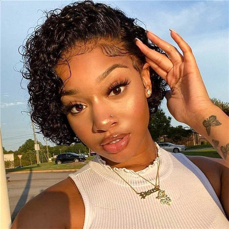 Curly Short Bob Wigs 13*6 Lace Frontal Wig