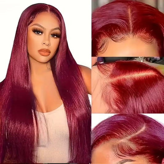 Straight #99J / Burgundy 13x6 Lace Front Wig