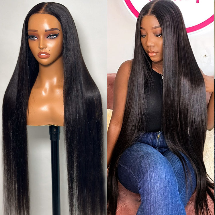 Long Straight Wig HD Lace Closure Wig Human Hair 24-40 Inches