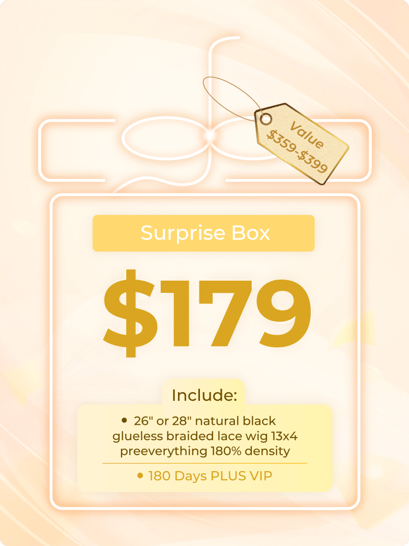 Surprise Wig Box $179 Value $399 180-Day Warranty + VIP Benefits | Glemae