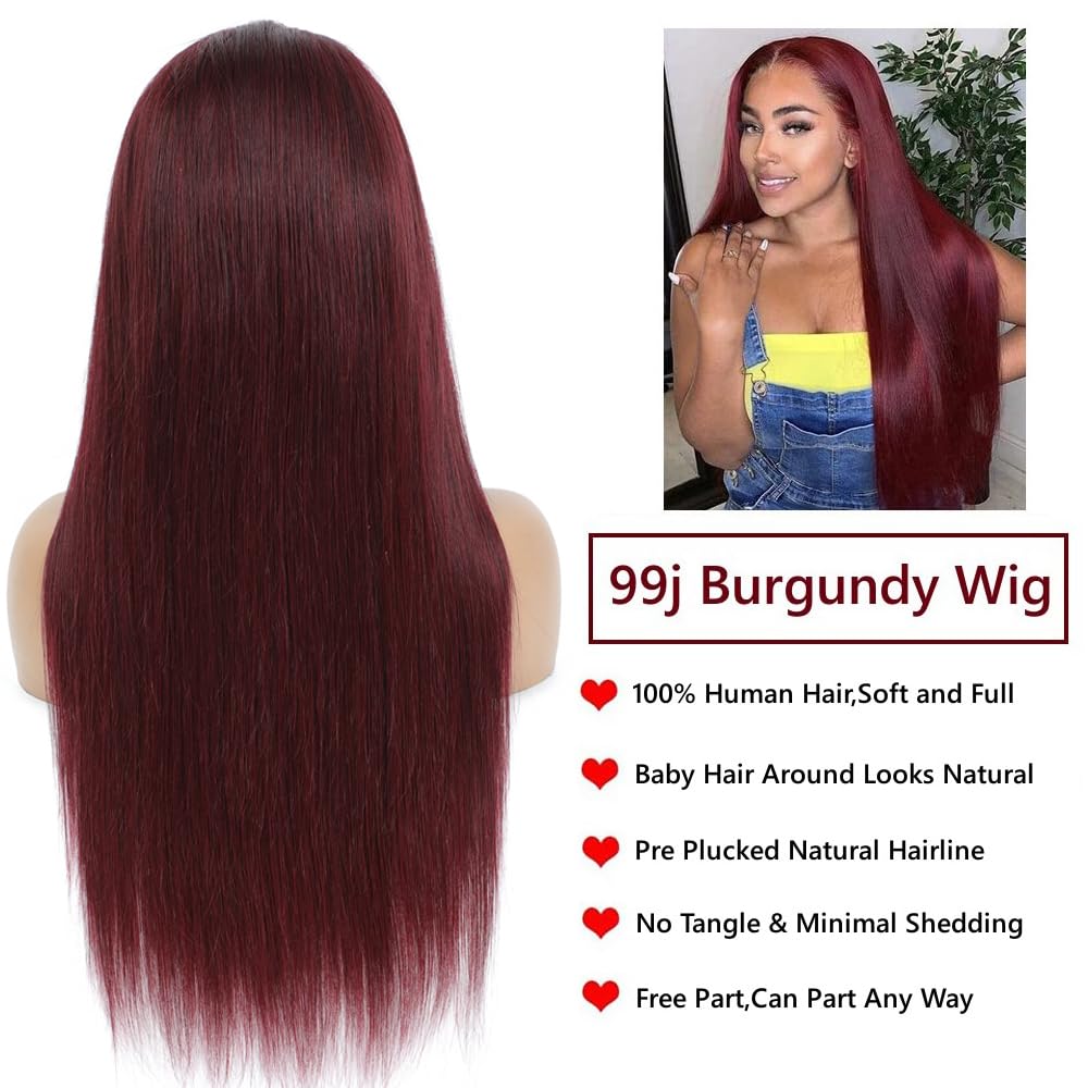 Straight #99J / Burgundy 13x6 HD Lace Wig