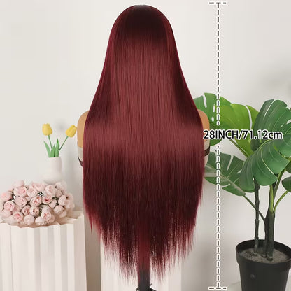 Straight #99J / Burgundy 360 Lace Front Wig