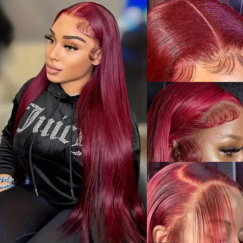 Straight #99J / Burgundy 13x6 Lace Front Wig