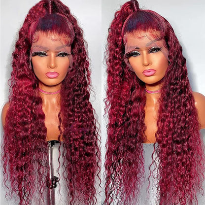 Curly #99J / Burgundy 360 HD Lace Wig