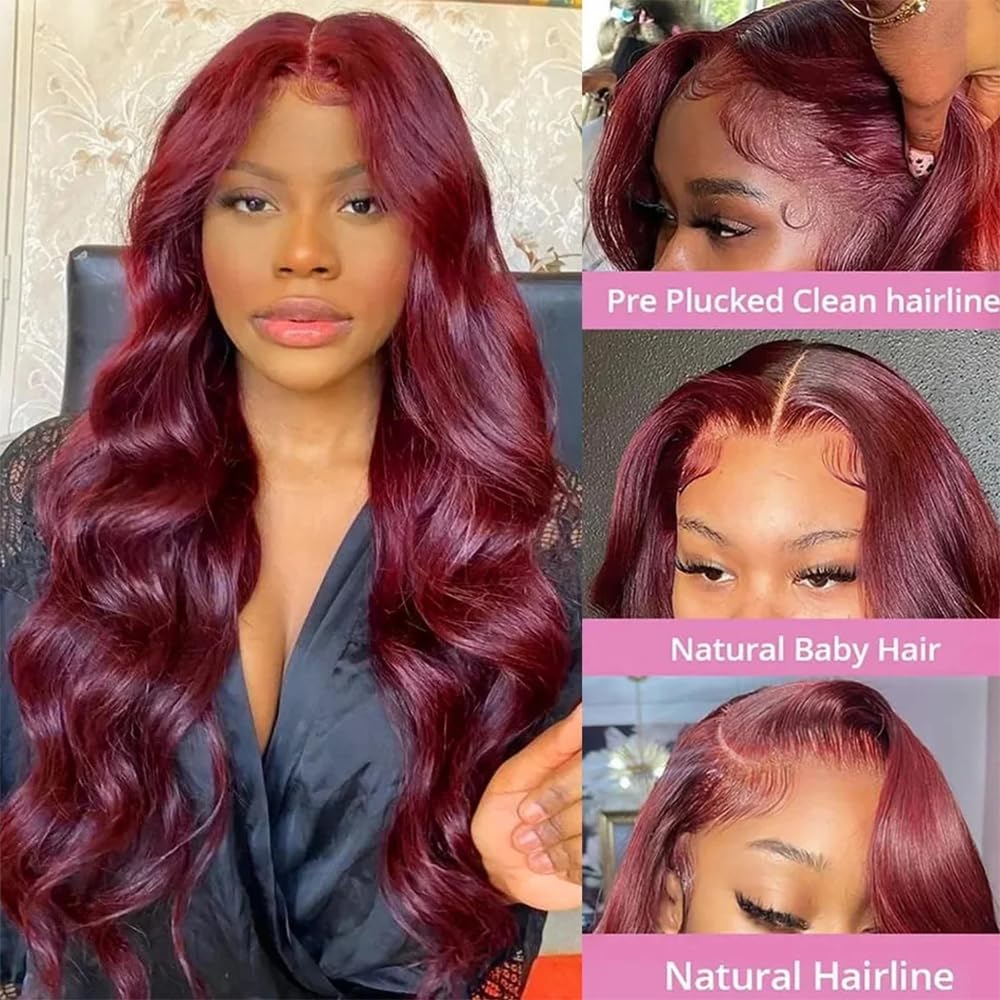 Body Wave #99J / Burgundy 360 HD Lace Wig
