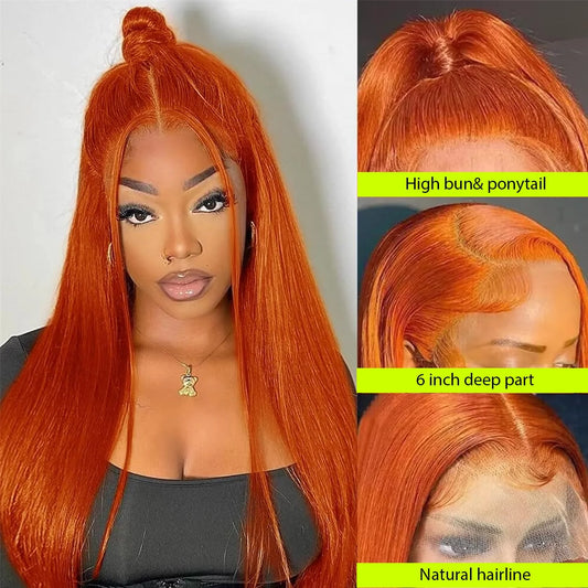 Straight Ginger 13x6 Lace Front Wig