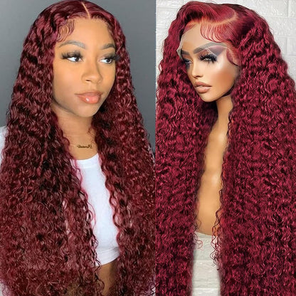 Curly #99J / Burgundy 360 HD Lace Wig
