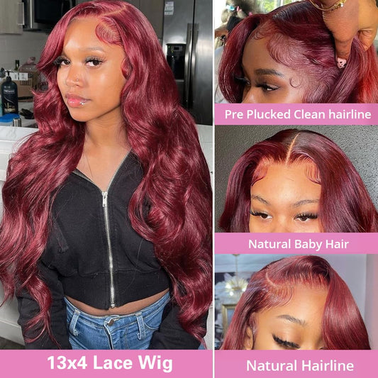 Body Wave #99J / Burgundy 13x4 HD Lace Wig