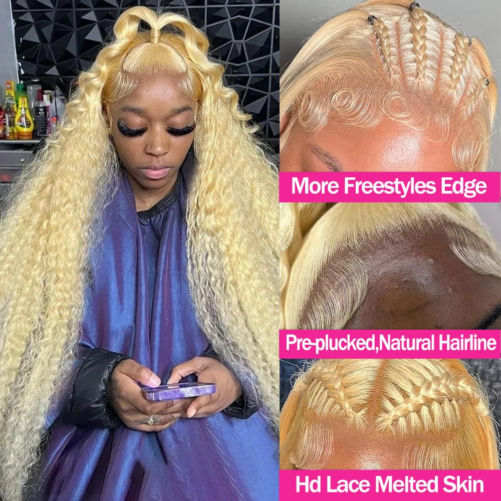 Curly #613 / Blonde 13x6 Lace Front Wig