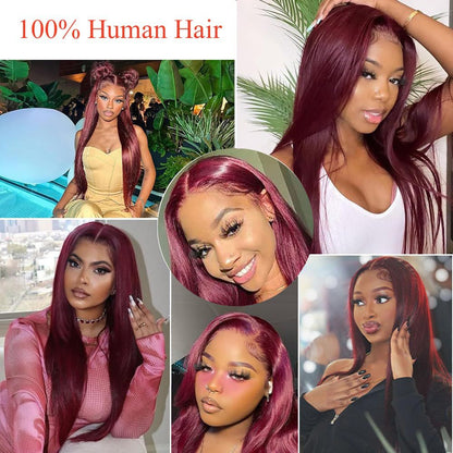 Straight #99J / Burgundy 13x6 HD Lace Wig