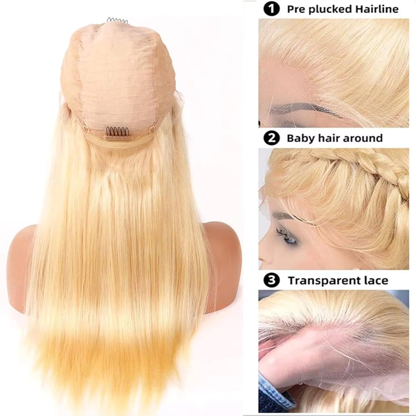 Straight #613 / Blonde 13x4 Lace Front Wig