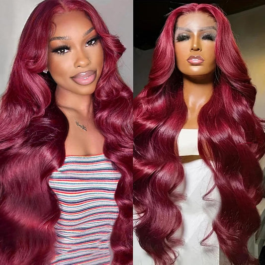 Body Wave #99J / Burgundy 13x4 Lace Front Wig