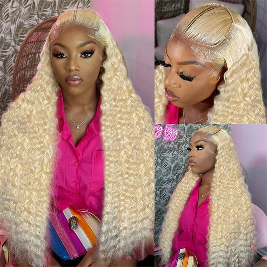 Curly #613 / Blonde 360 HD Lace Wig