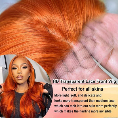 Straight Ginger 13x4 HD Lace Wig