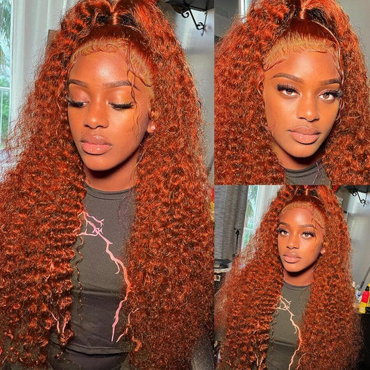 Curly Ginger 360 HD Lace Wig