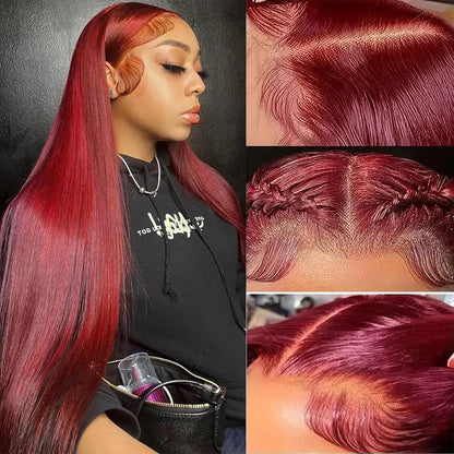 Straight #99J / Burgundy 13x4 HD Lace Wig
