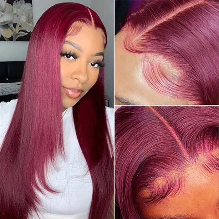 Straight #99J / Burgundy 13x4 Lace Front Wig