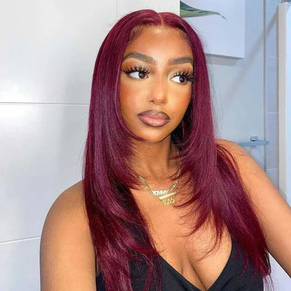 Straight #99J / Burgundy 13x4 Lace Front Wig