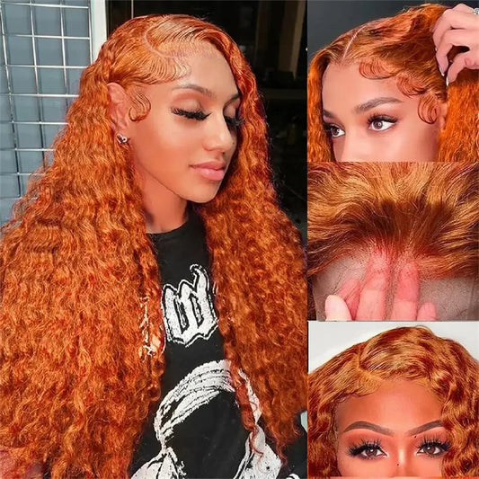 Curly Ginger 360 Lace Front Wig