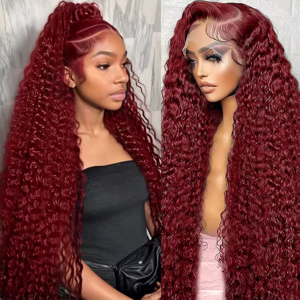 Curly #99J / Burgundy 13x6 HD Lace Wig
