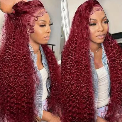 Curly #99J / Burgundy 13x6 HD Lace Wig