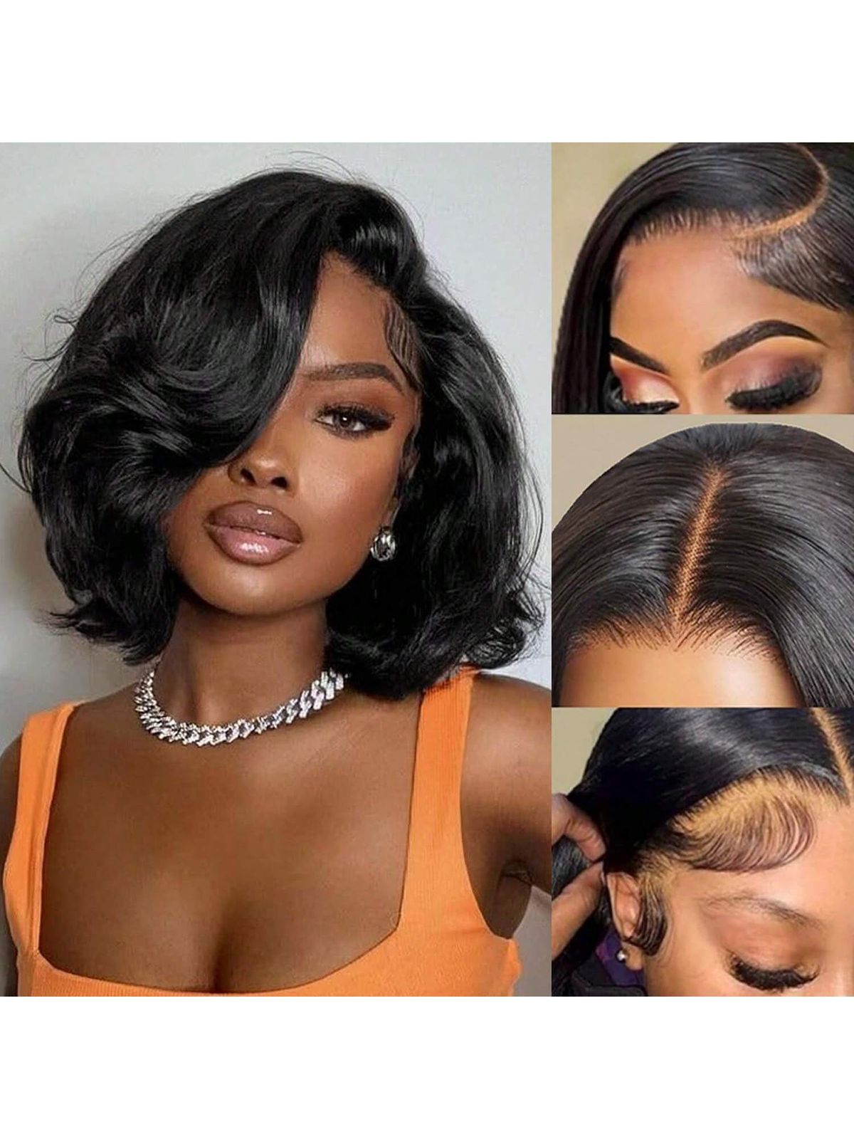 Short Body Wave Bob Wig with M Hairline – 13x6 Lace Front, Ready to Wear | Glemae