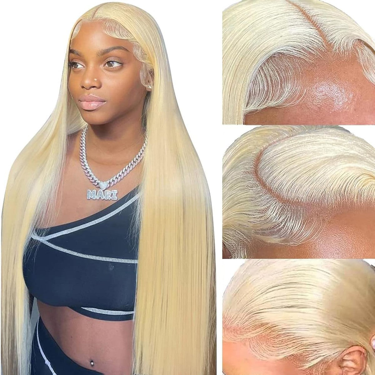 Pure 613 Blonde HD Lace Wig | Silky Straight with Baby Hair & Natural Hairline | Glemae