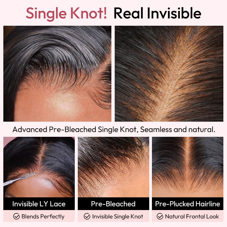 2025 Upgraded 13x4 HD Lace Front Wig | Bleached Single Knots & Invisible Hairline | Glemae