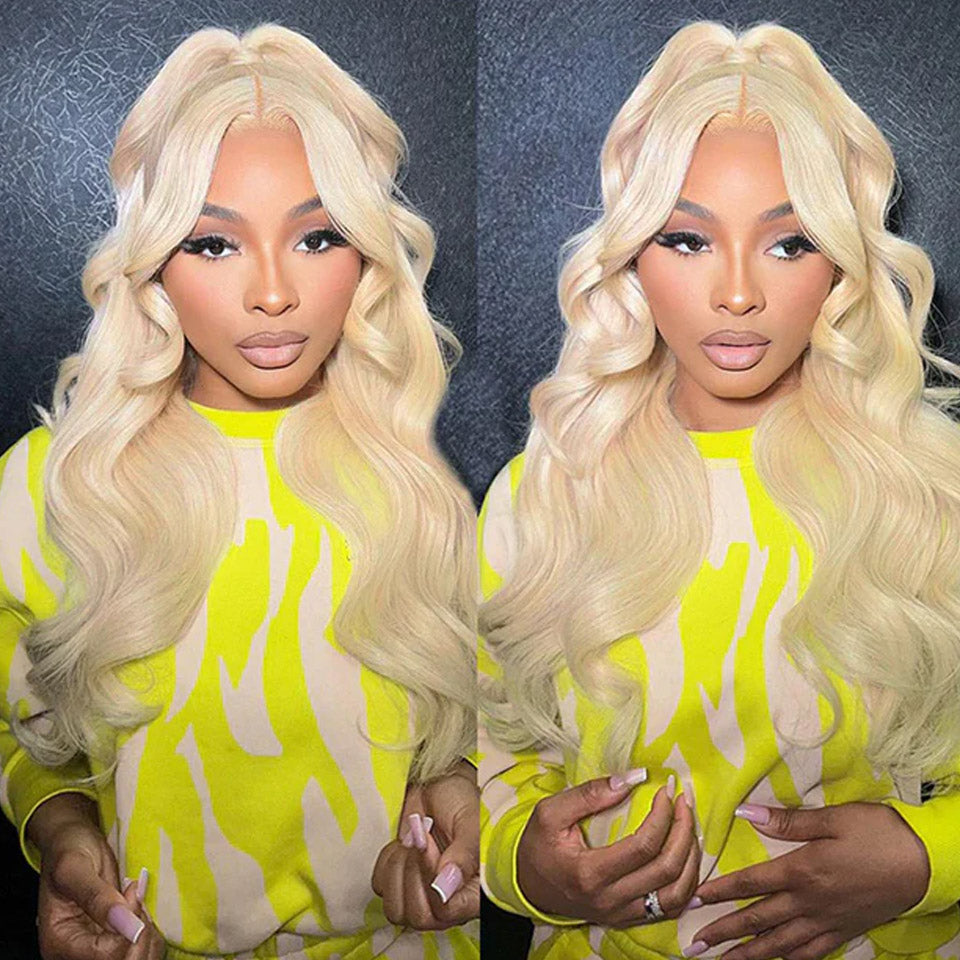 Long Wigs #613 Body Wave Pre Plucked Blonde Lace Frontal Wigs | Glemae