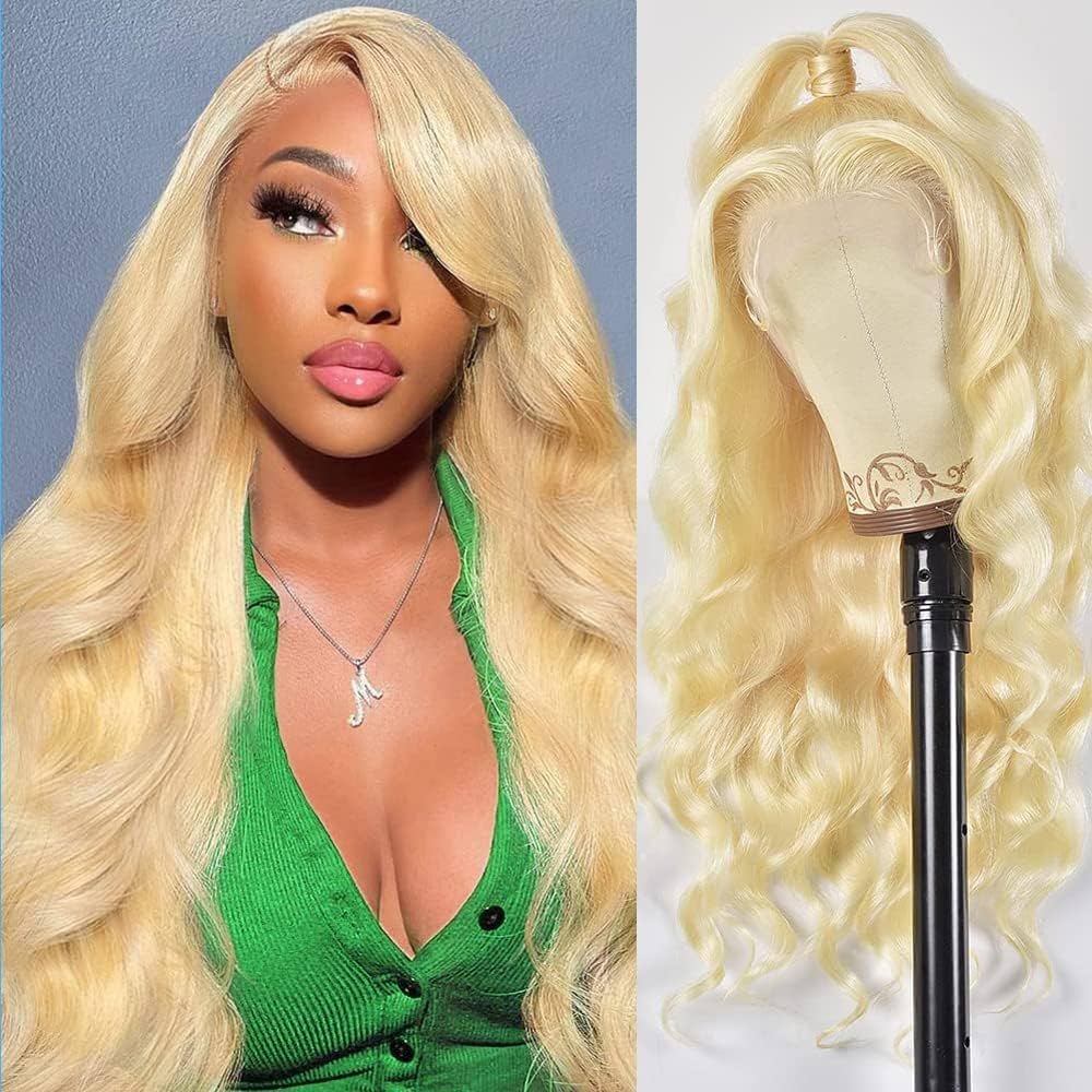 Long Wigs #613 Body Wave Pre Plucked Blonde Lace Frontal Wigs | Glemae