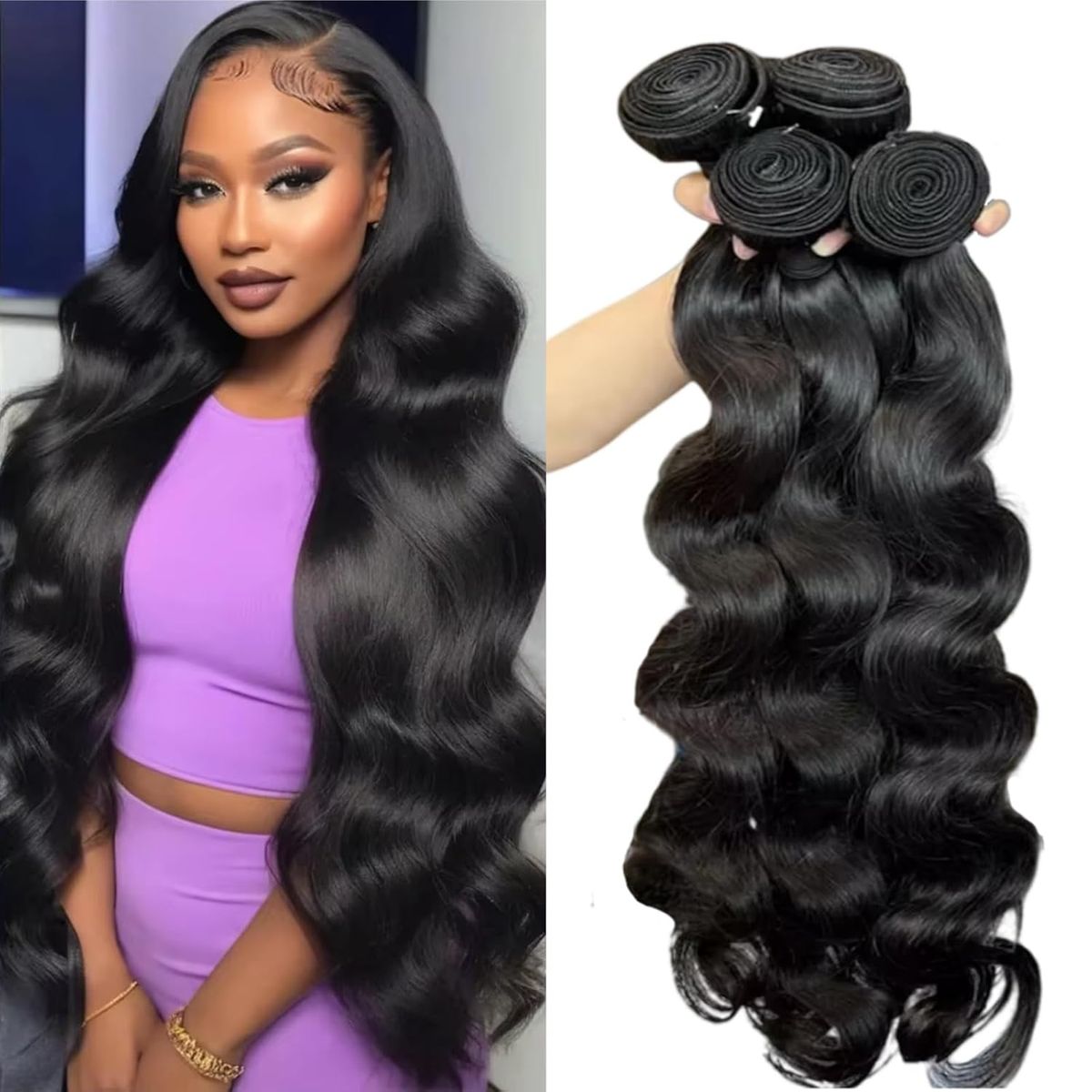 Lagos Hairline HD Lace Closure Wig 7x7 – Body Wave with Natural Widow’s Peak | Glemae