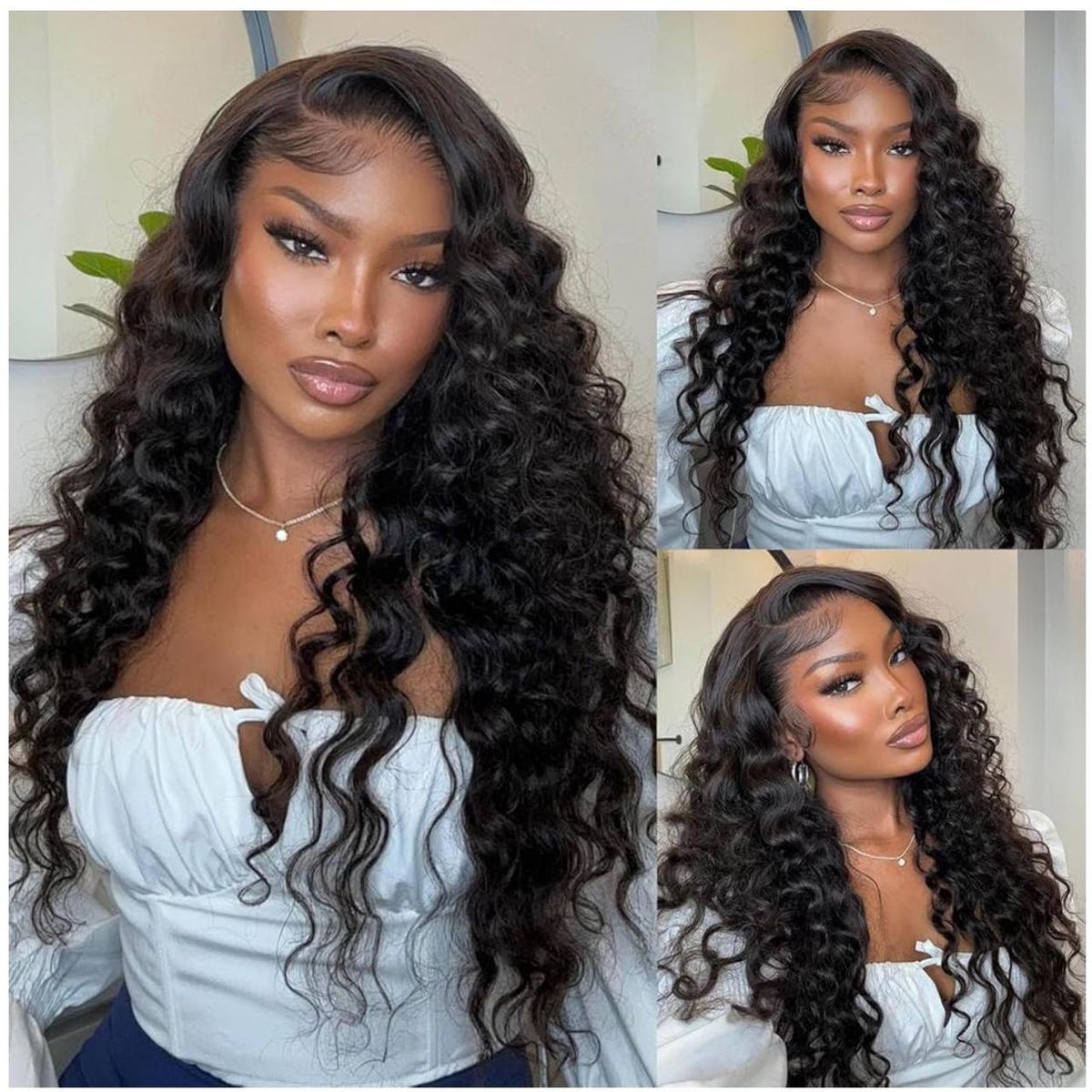 Ready-to-Wear Deep Wave 5 Lace Closure Wig no Glue & Pre-Cut | Glemae