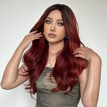 Premium Cherry Cola Red Human Hair Wig trendy Colored & Heat Safe | Glemae
