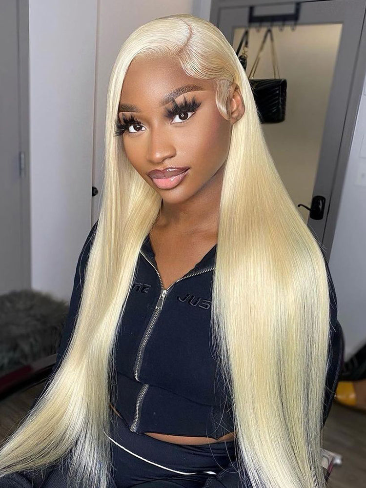 Pure 613 Blonde Straight HD Lace Wigs With Super Natural Baby Hair