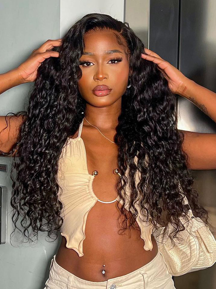 No Glue Ready To Wear Wigs Deep Wave 5s Go Pre Cut Lace Closure Wigs For Women