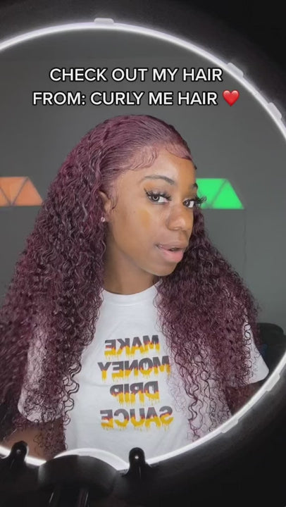 Curly #99J / Burgundy Full HD Lace Wig